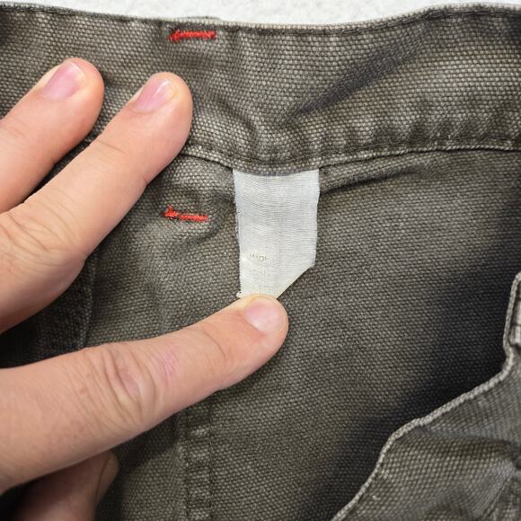 Craftsman Carpenter Pants Men 34x30 Brown Canvas Workwear Utility Skater y2k - Picture 3 of 12